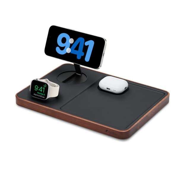 Nimble 3-i-1 trådløs oplader / Qi2-opladningsstation til Apple-