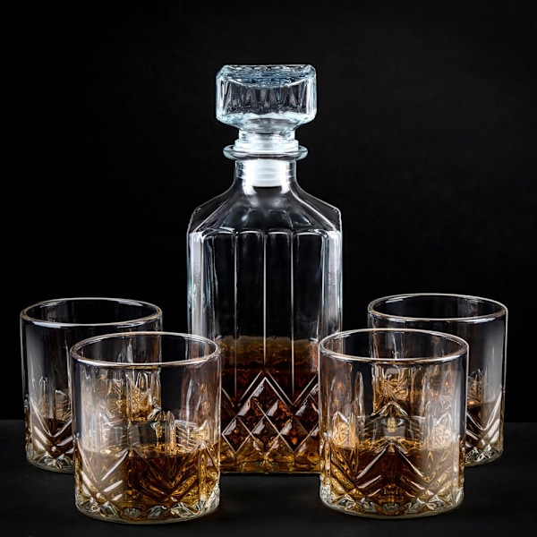 Whiskeykaraff med 4 glas