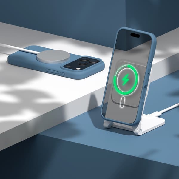 Etteri silikone MagSafe-cover til iPhone 17/18 Pro – Mørkeblå /