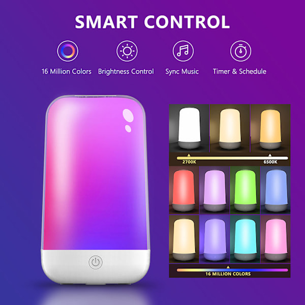 Smart Bordlampa med touchkontroll