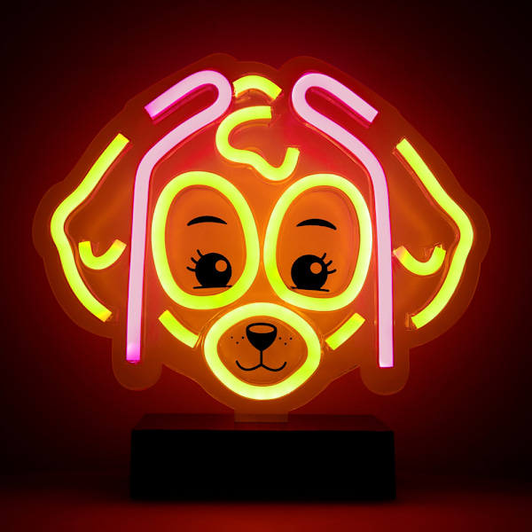 Paw Patrol LED Neon-skilt til fods - Skye