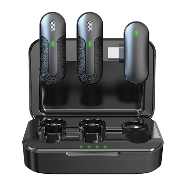 Devia Trådlöst Mikrofonset med USB-C-mottagare - Svart