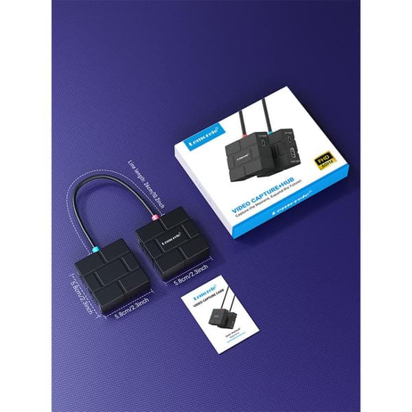 Lemorele Videoinspelningskort AC12 Mini HDMI till USB-C med loo