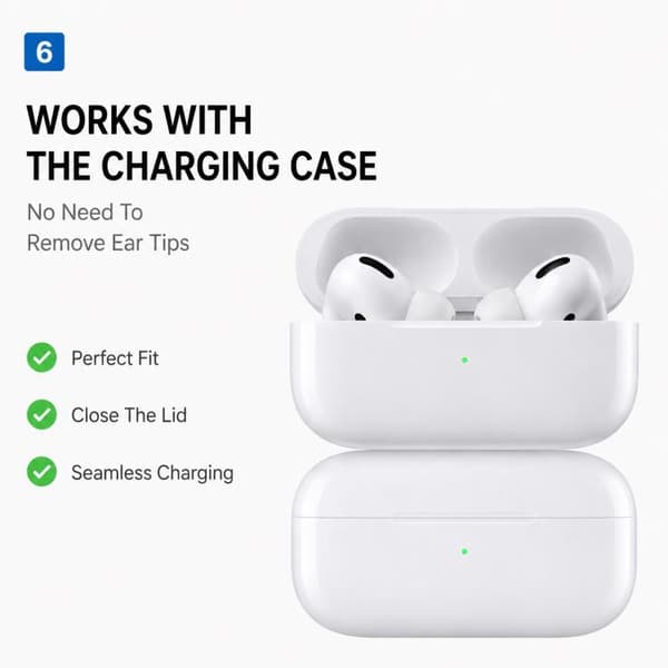Silikone-ørepropper til AirPods Pro, 3 × 5 par, L·M·S·XS·XXS –