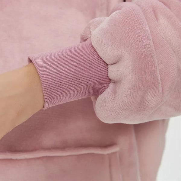 Lång Oversized Hoodie - Rosa (120cm)