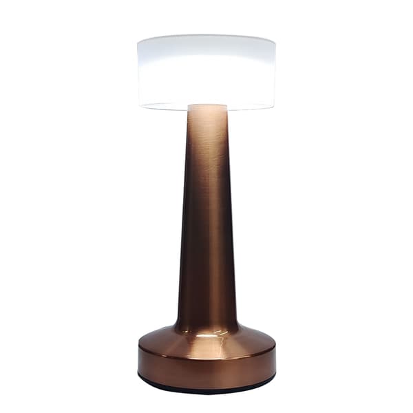 By Gaard bordlampe i kobber - USB-opladelig