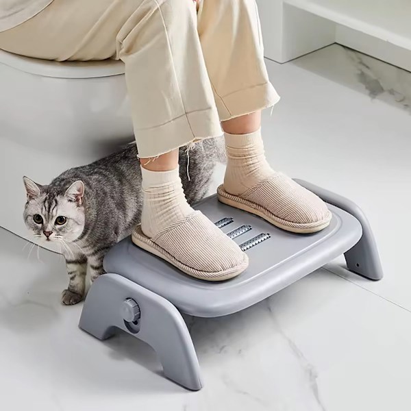 Sort drejelig fodstøtte for ergonomisk komfort