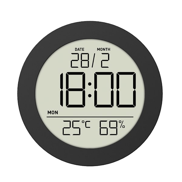 Kompakt termometer og hygrometer med nøjagtig måling og datovis