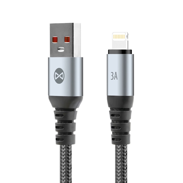 Forever Flätad USB-kabel USB till Lightning 1m 3A