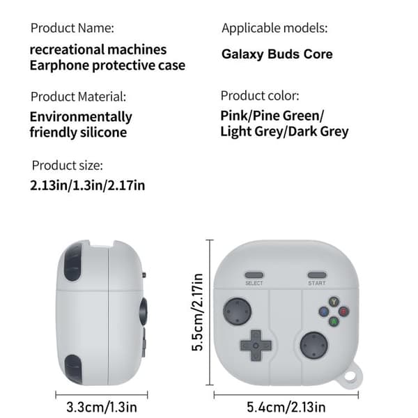 Silikoneetui i retro gaming-stil til Samsung Galaxy Buds Core -