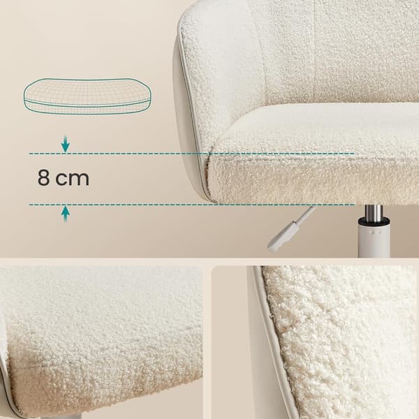 Kontorstol med armlæn - Beige