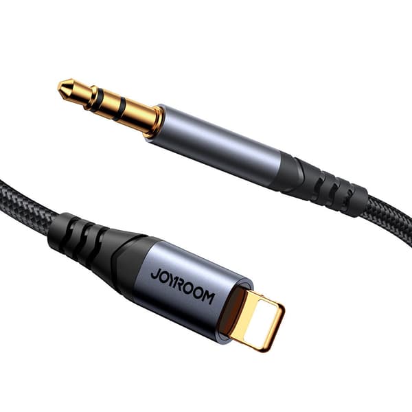 Joyroom Äänikaapeli 3,5 mm - Lightning 1,2 m - musta