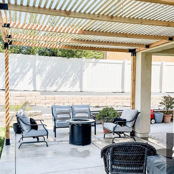 Balksko för pergola i rostfritt stål, 4-pack