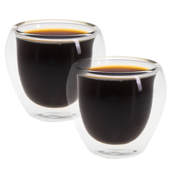 Espressoglas 2-pak – isolerende design med dobbelt glaslag