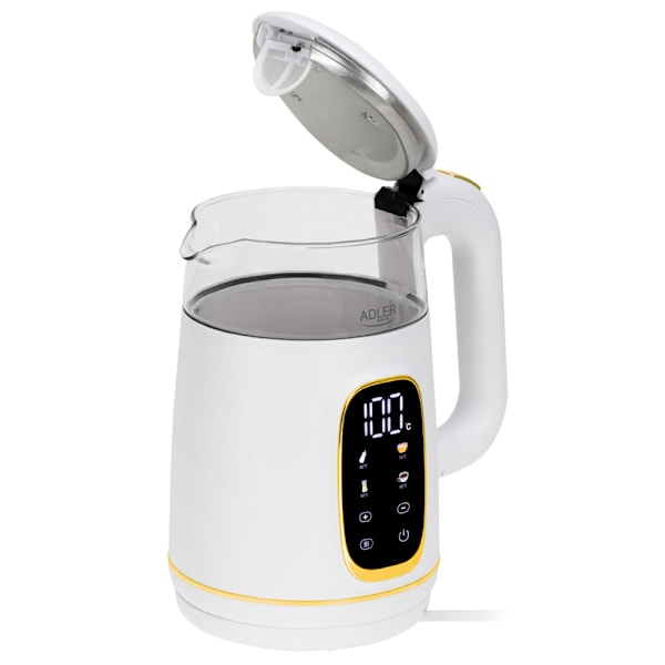 Vattenkokare LED med temperaturkontroll 1,7L - Vit