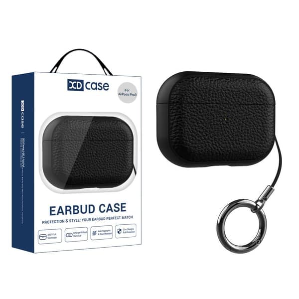 Etui til AirPods Pro 3-opladningsetui / sort TPU-etui med litch