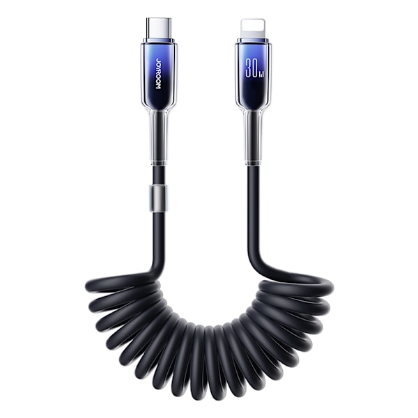 Joyroom Krystalklart USB-kabel Spiral 30W USB-C til belysning 1