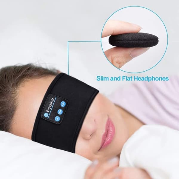 Sovmask med inbyggda bluetooth-hörlurar