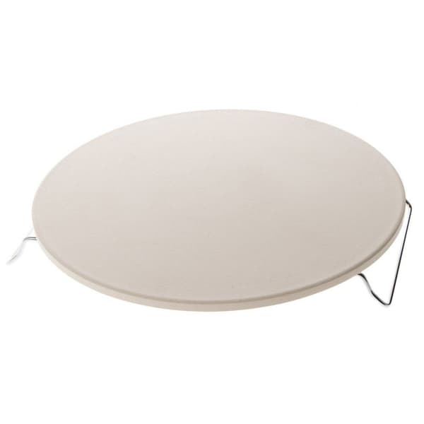Pizzasten i kordierit Ø 32 cm med kromat ställ