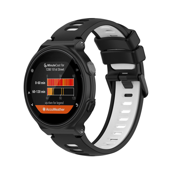 Silikone armbånd til Garmin Forerunner 220 / 735XT / 235 - Sort