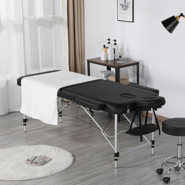 Bærbar og justerbar massagebriks - 3 zoner / sammenklappelig ma