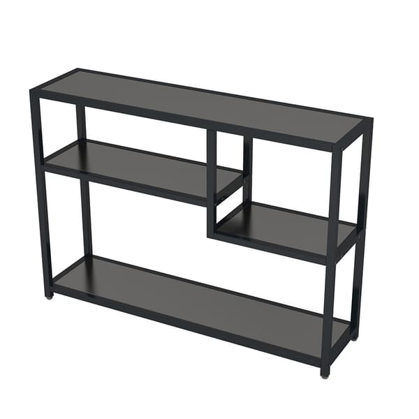 Konsolbord / aflastningsbord / sidebord med hylder i industriel