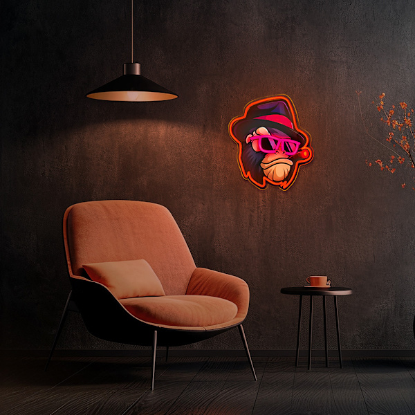 LED neonbelysning med dimmer - multifärgad Gangsta Monkey
