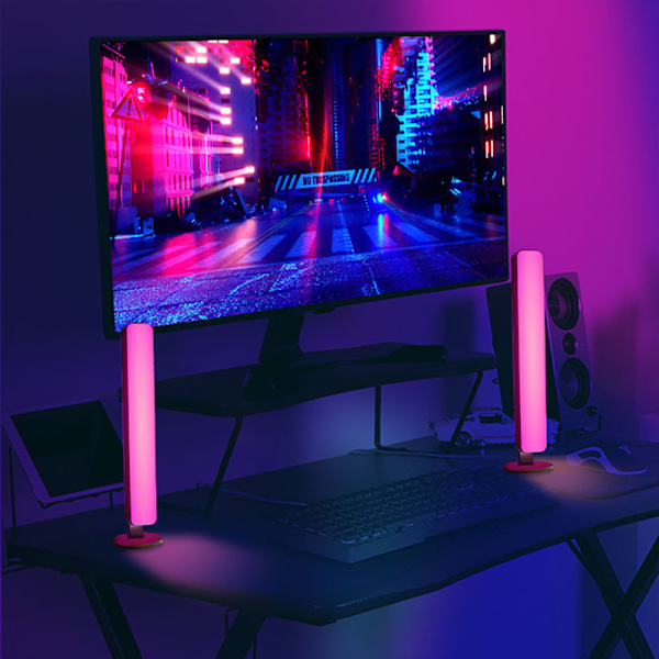 Ljudstyrd RGB-lampa med fjärrkontroll 2-pack
