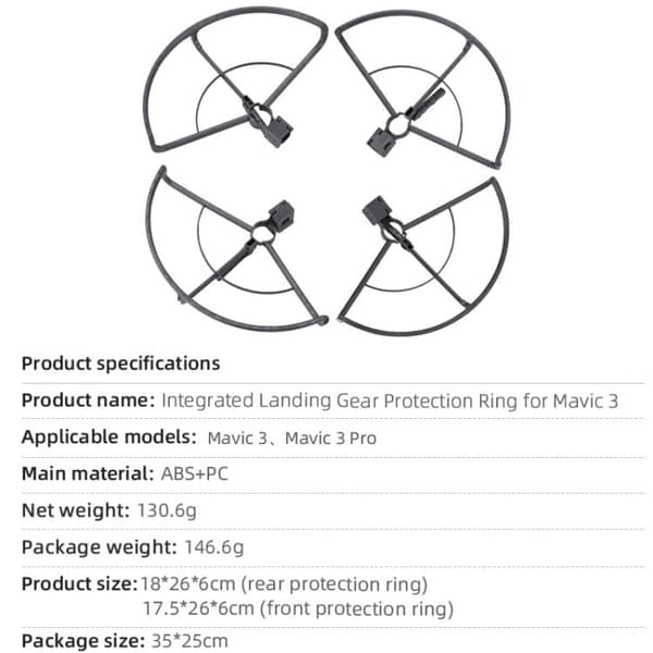 Propelbeskyttelse til DJI Mavic 3 / 3 Pro - Grå