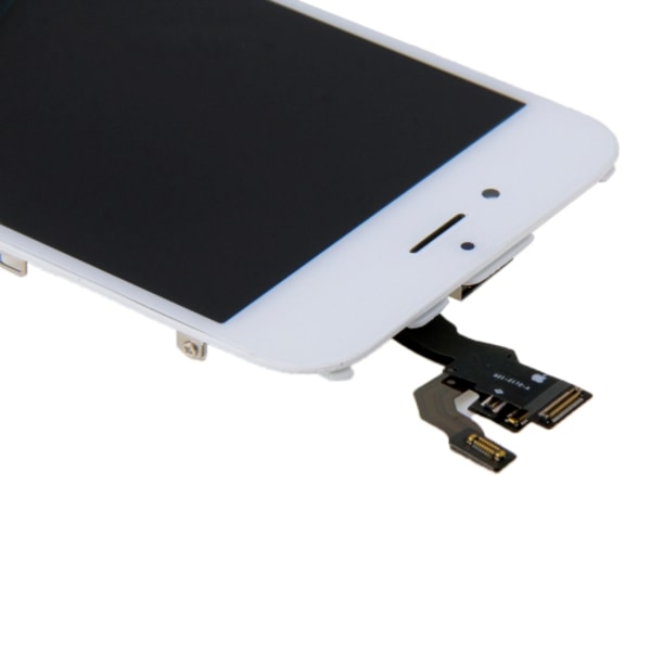 iPhone 6 LCD + Touch Display Skärm med kamera och ram - Vit färg