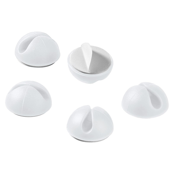 Goobay Kabelhållare Vit 5-pack