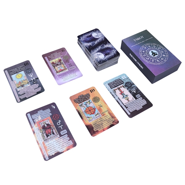 Tarot-kortti Witchy Cauldron selkeillä symboleilla ja syvällisi