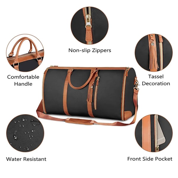 Weekend Bag - Svart/brun