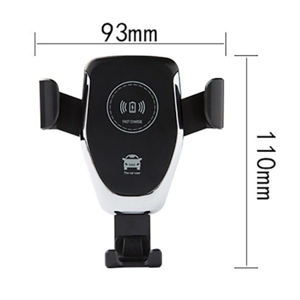 Qi trådløs biloplader - 18W effekt