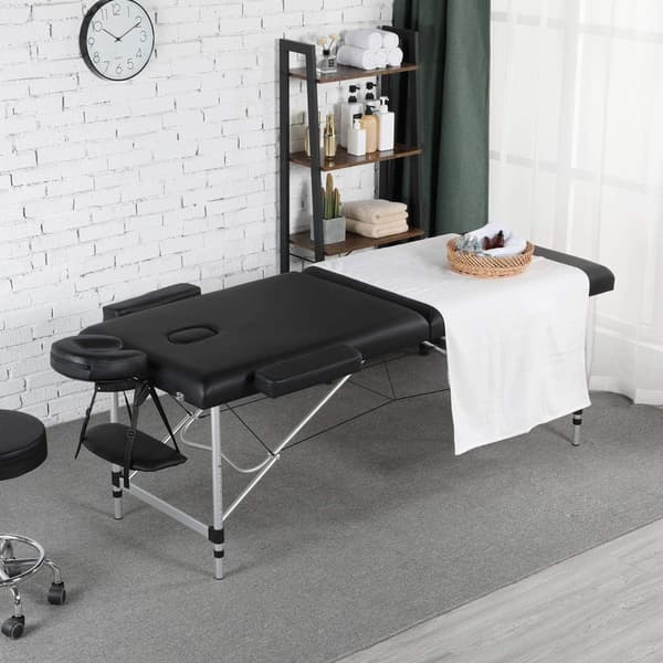 Portabelt och justerbart massagebord - 2 zoner / massagebänk ho