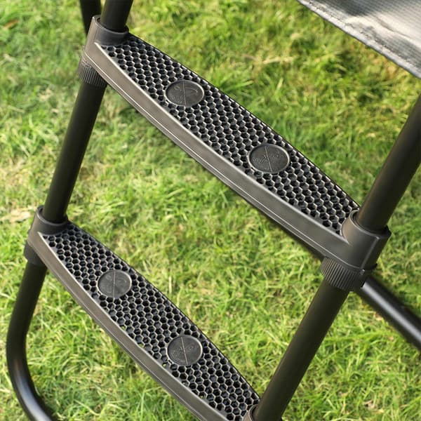 Trampolinstige 76 cm / sort stige til trampoline med brede skri