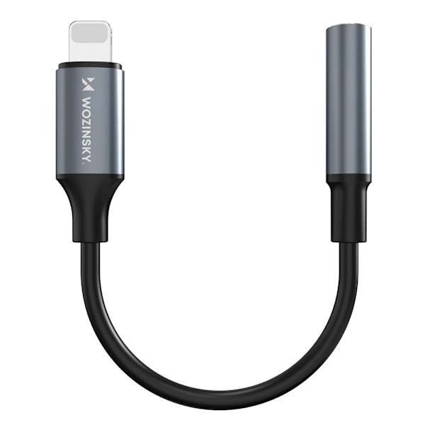 Wozinsky Lydadapter Lightning - 3,5mm - Sort