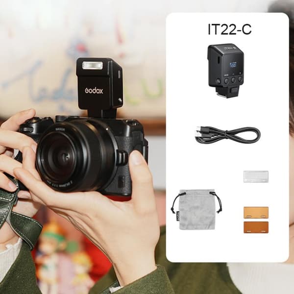 Godox iT22 C TTL-blitz til Canon – svart / mini-TTL-blitz til C