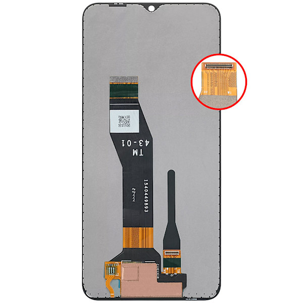 LCD-skærm til Motorola E13 - Sort