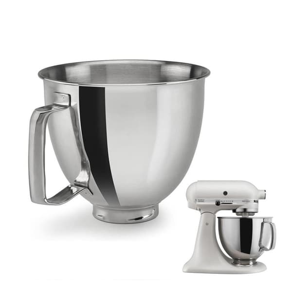Skål i rustfrit stål til KitchenAid 4,5QT / 5QT køkkenassistent