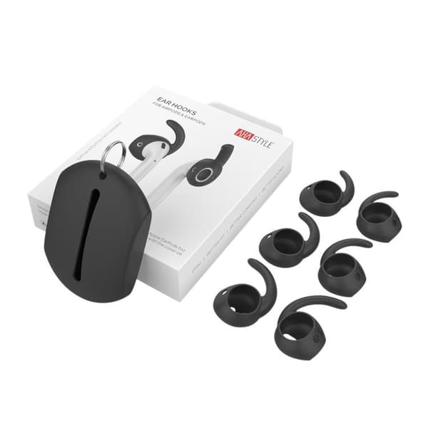 Silikonityynyt AirPods 1/2 S+M+L - Musta