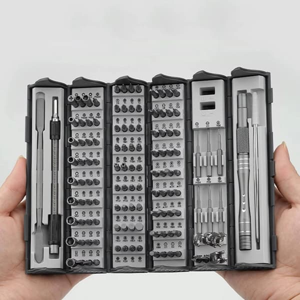 Tarkkuusruuvimeisselisetti, magneettinen, 128-in-1 / Elektronii