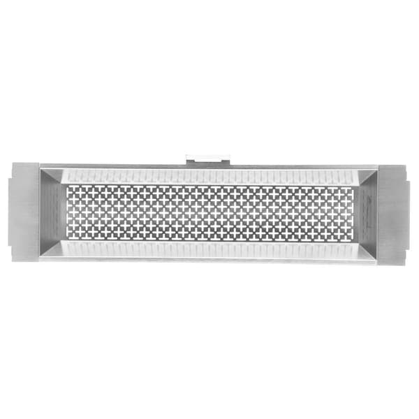 Mustang grøntsagskurv 48×13×4 cm / grillkurv i rustfrit stål /