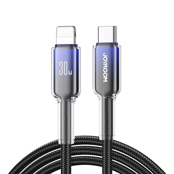 Joyroom Crystal-Clear USB-Kabel 30W USB-C till Lightning 1,2m -