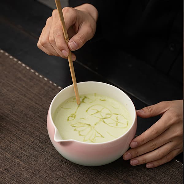 Matcha-tesæt / 7-delt matcha-sæt i farveovergang / matcha-sæt m