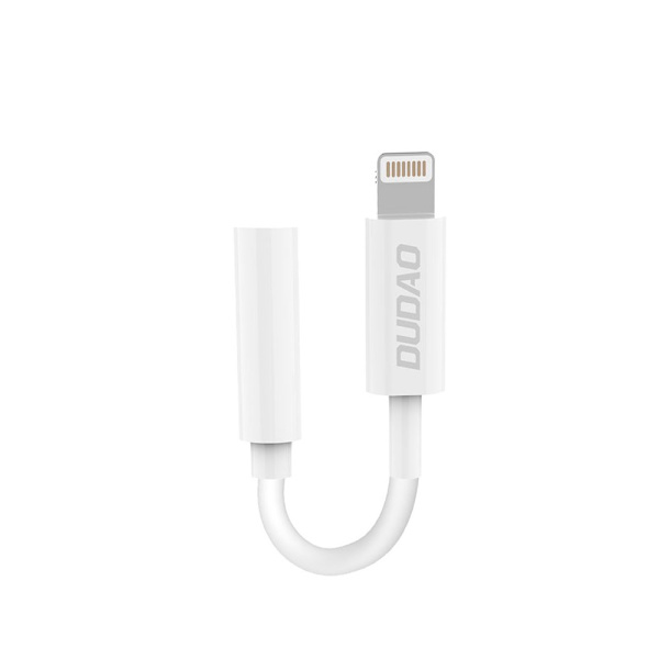 Dudao Audio adapter Lightning til 3,5 mm - Hvid