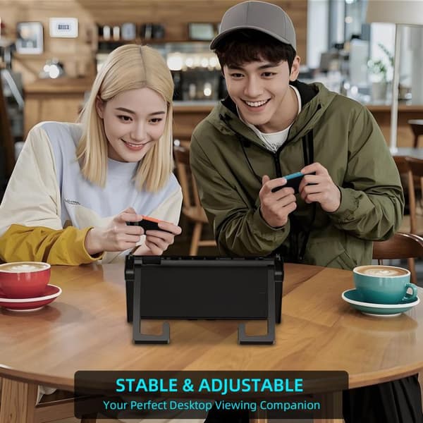 Pöytä- ja autoteline Nintendo Switch 2:lle - Musta