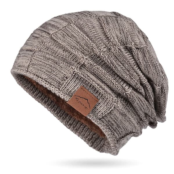 Polyesterineulottu pipo - khaki