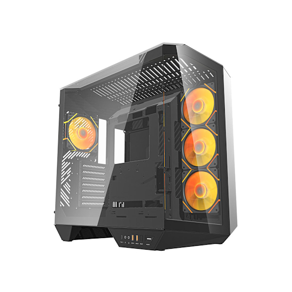 Darkflash DY470 Datorchassi med 4 ARGB fläktar - Svart