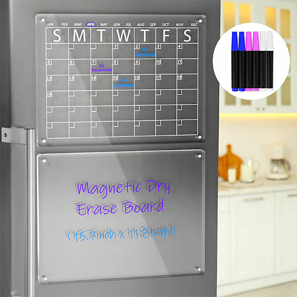 Magnetisk akryl memo board med starka magneter 30x40 cm